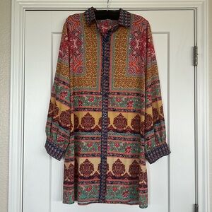 Umgee Shirt Dress NWT women’s Size Medium